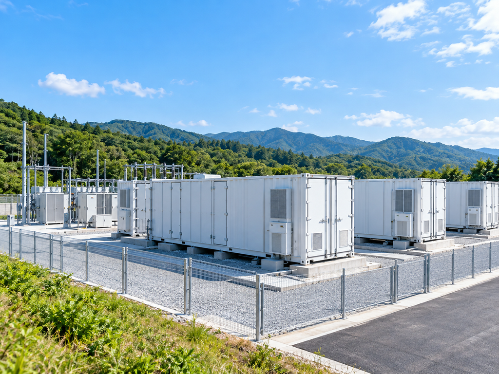 屋外蓄電池設備の造成・設置イメージ